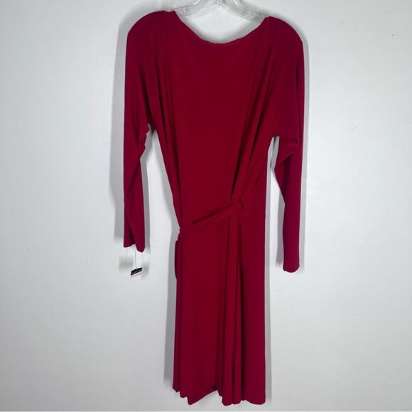 New Norma Kamali Sweetheart Neckline Wrap Dress Red Bodycon Sz XXL - Picture 6 of 7